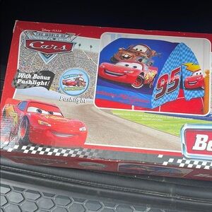 Cars Kids Play Tent with Bonus Pushlight - Red